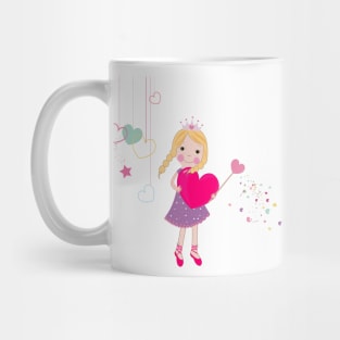 Love fairy holding heart Mug